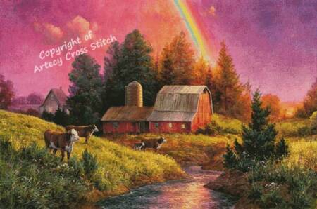 cross stitch pattern Farm after the Rain (Large)