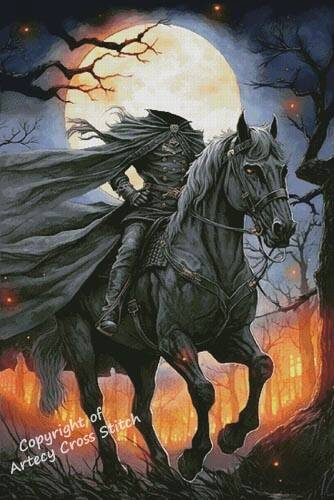 cross stitch pattern Headless Horseman (Large)