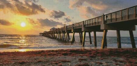 cross stitch pattern Juno Beach Pier (Large)