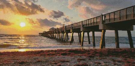 cross stitch pattern Juno Beach Pier