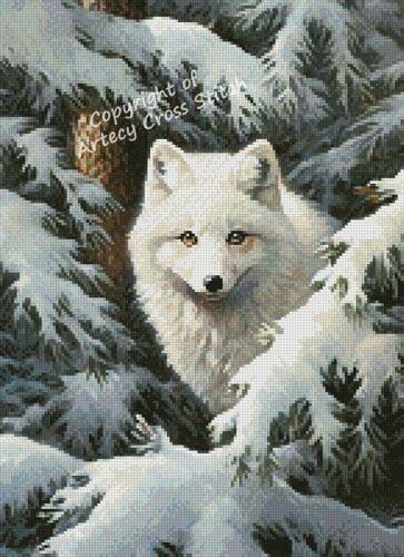 cross stitch pattern Mini Arctic Fox