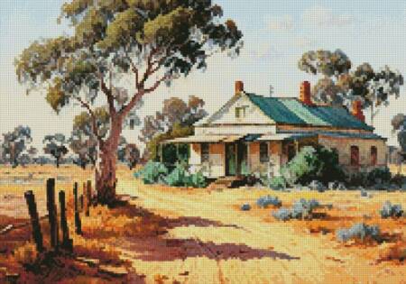 cross stitch pattern Mini Australian Homestead