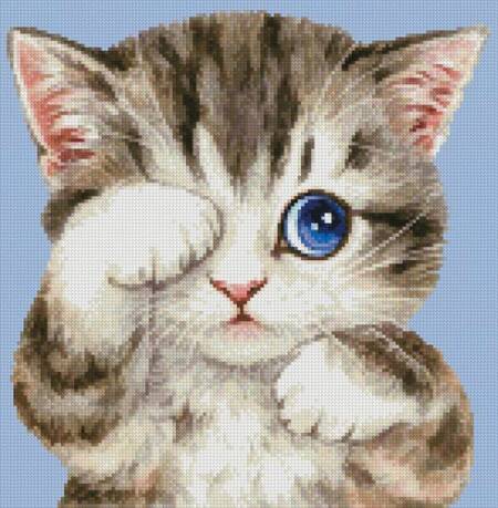 cross stitch pattern Mini Cat 103