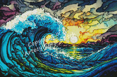 cross stitch pattern Mini Colourful Ocean