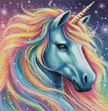 cross stitch pattern Mini Cute Rainbow Unicorn 2