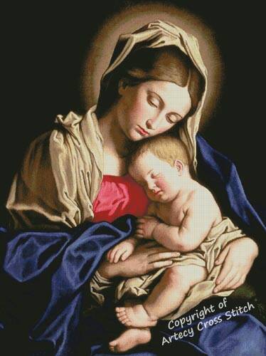 cross stitch pattern Madonna and Child 2 (Large)