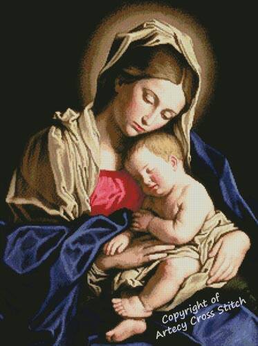 cross stitch pattern Madonna and Child 2