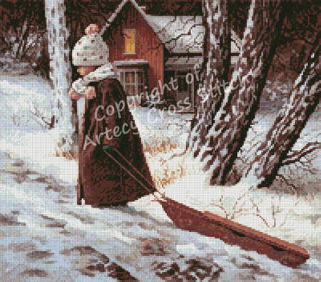 cross stitch pattern Mini Fun in the Snow