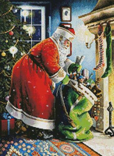 cross stitch pattern Mini Filling the Stockings