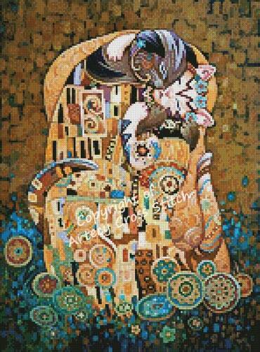 cross stitch pattern Mini Kleo Kats The Kiss