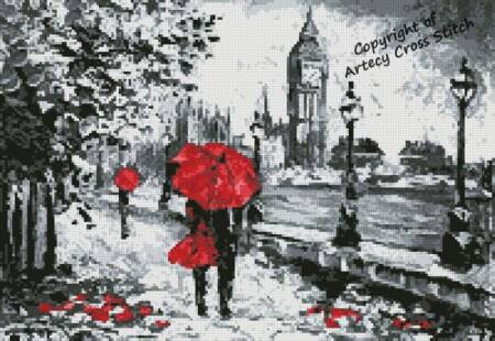 cross stitch pattern Mini London Abstract