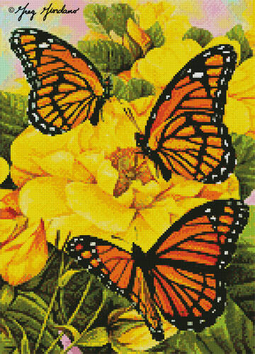 cross stitch pattern Mini Monarch Butterflies