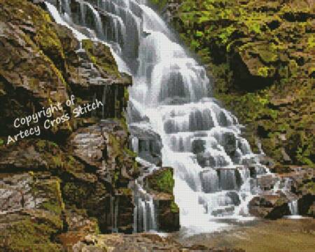 cross stitch pattern Mini Mossy Falls