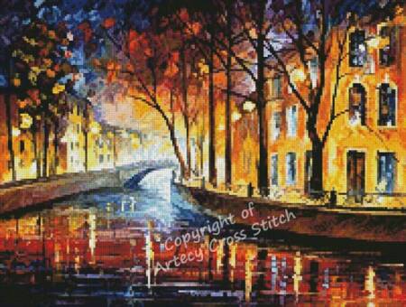 cross stitch pattern Mini Misty Night Melody
