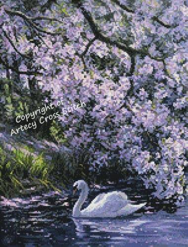 cross stitch pattern Mini Mute Swan