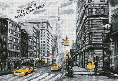 cross stitch pattern Mini New York Abstract