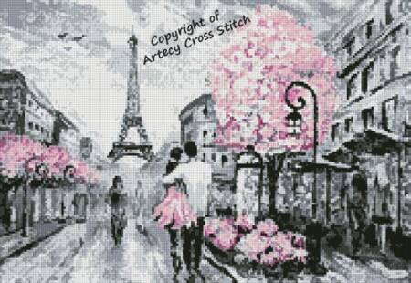 cross stitch pattern Mini Paris Abstract