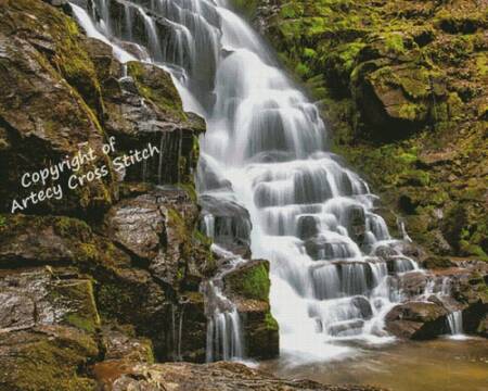 cross stitch pattern Mossy Falls (Large)