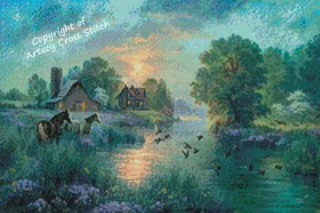 cross stitch pattern Mini Summer Moon