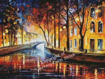 cross stitch pattern Misty Night Melody (Large)
