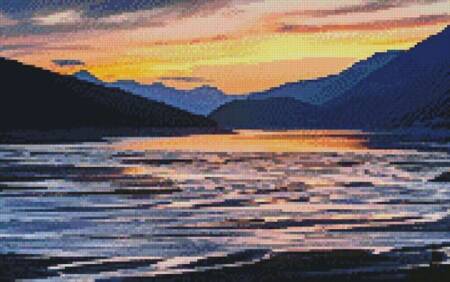 cross stitch pattern Mini Sunset in Jasper
