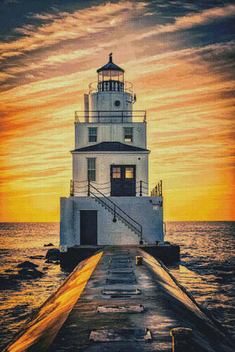 cross stitch pattern Manitowoc Lighthouse (Large)