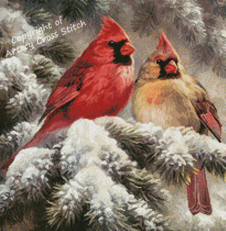 cross stitch pattern Snow Angels (Crop)