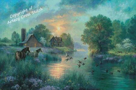 cross stitch pattern Summer Moon (Large)