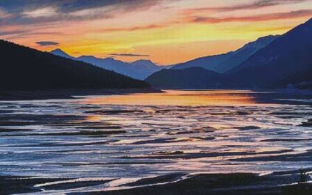 cross stitch pattern Sunset in Jasper (Large)