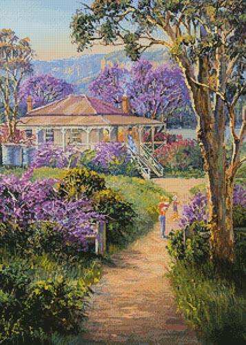 cross stitch pattern The Visit