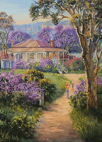 cross stitch pattern The Visit (Large)