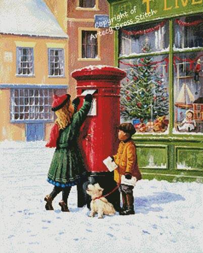 cross stitch pattern Christmas Wishes