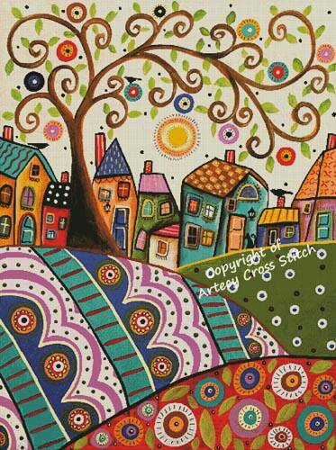 cross stitch pattern Amusing Landscape (Large)