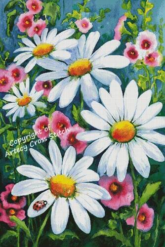 cross stitch pattern Big Daisies (Large)
