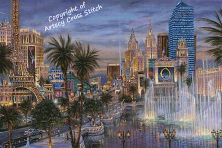 cross stitch pattern Evening in Vegas (Large)