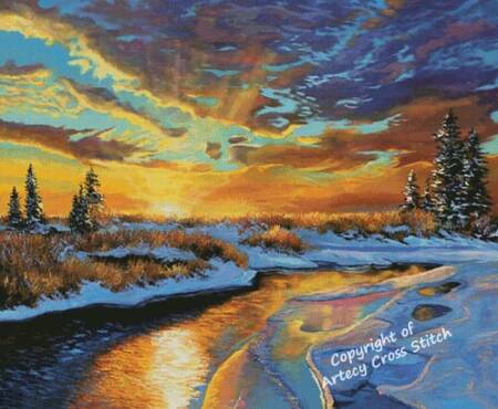 cross stitch pattern January Sunrise (Large)
