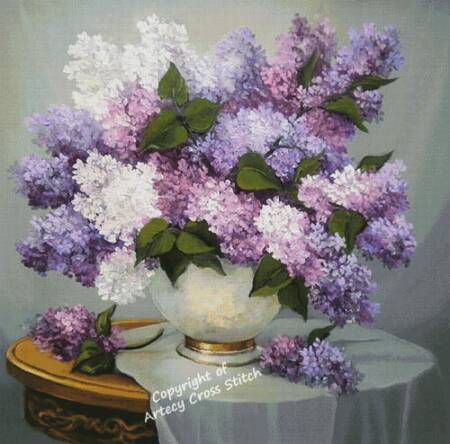 cross stitch pattern Lilac Romance (Large)