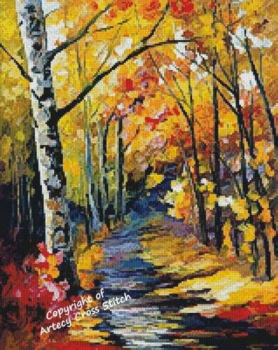 cross stitch pattern Mini Birch Forest