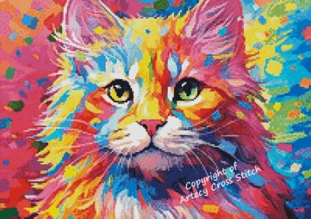 cross stitch pattern Mini Bright Kitten