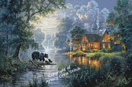 cross stitch pattern Mini Firefly Cove