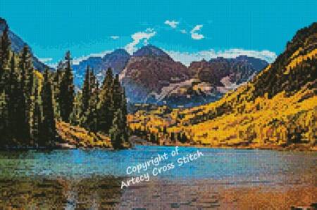 cross stitch pattern Mini Maroon Bells