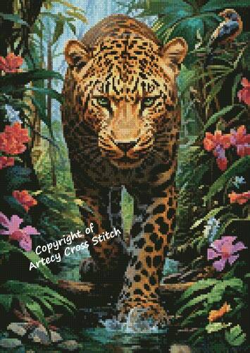 cross stitch pattern Mini Mysterious Leopard