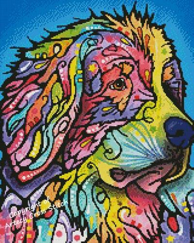 cross stitch pattern Mini Mountain Dog