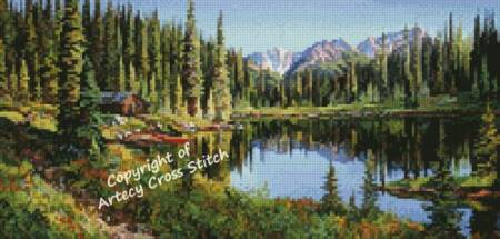 cross stitch pattern Mini Mountain Hideaway