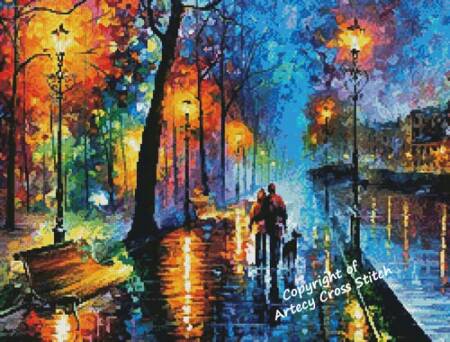 cross stitch pattern Melody of the Night (Crop)