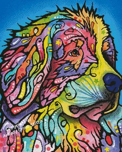 cross stitch pattern Mountain Dog