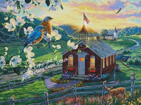 cross stitch pattern School Day