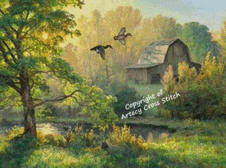 cross stitch pattern Scouting for a Nesting Place