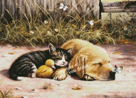 cross stitch pattern Sleepy Days (Large)