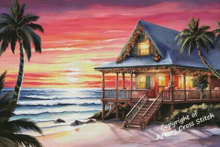 cross stitch pattern Summer Christmas (Large)